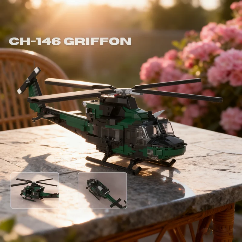 768pcs MOC CH-146 Canadian Multirole Helicopter Model Toy Building Blocks Construction Christmas Gift Birthday DIY Education 3D