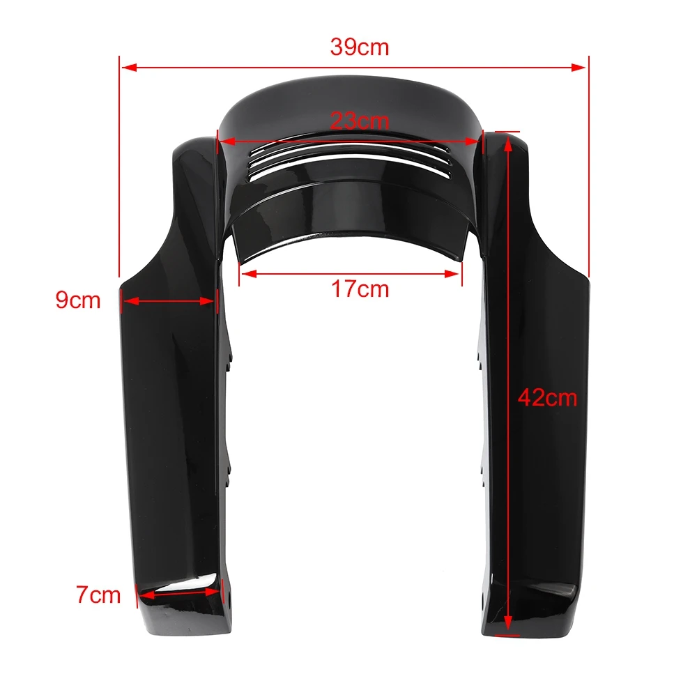 Nowy motocykl czarny rozciągnięty przedłużenie tylnego błotnika na lata 2009-2013 Harley Touring Street Road Glide Bike 2012 2011 2010 — zdjęcie 7