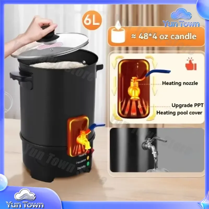 for 5L 6L Wax Pot for Commercial Melting Candle Non Stick Wax Warmer for Beauty Hair Removal Aromatherapy Candle Making Honey