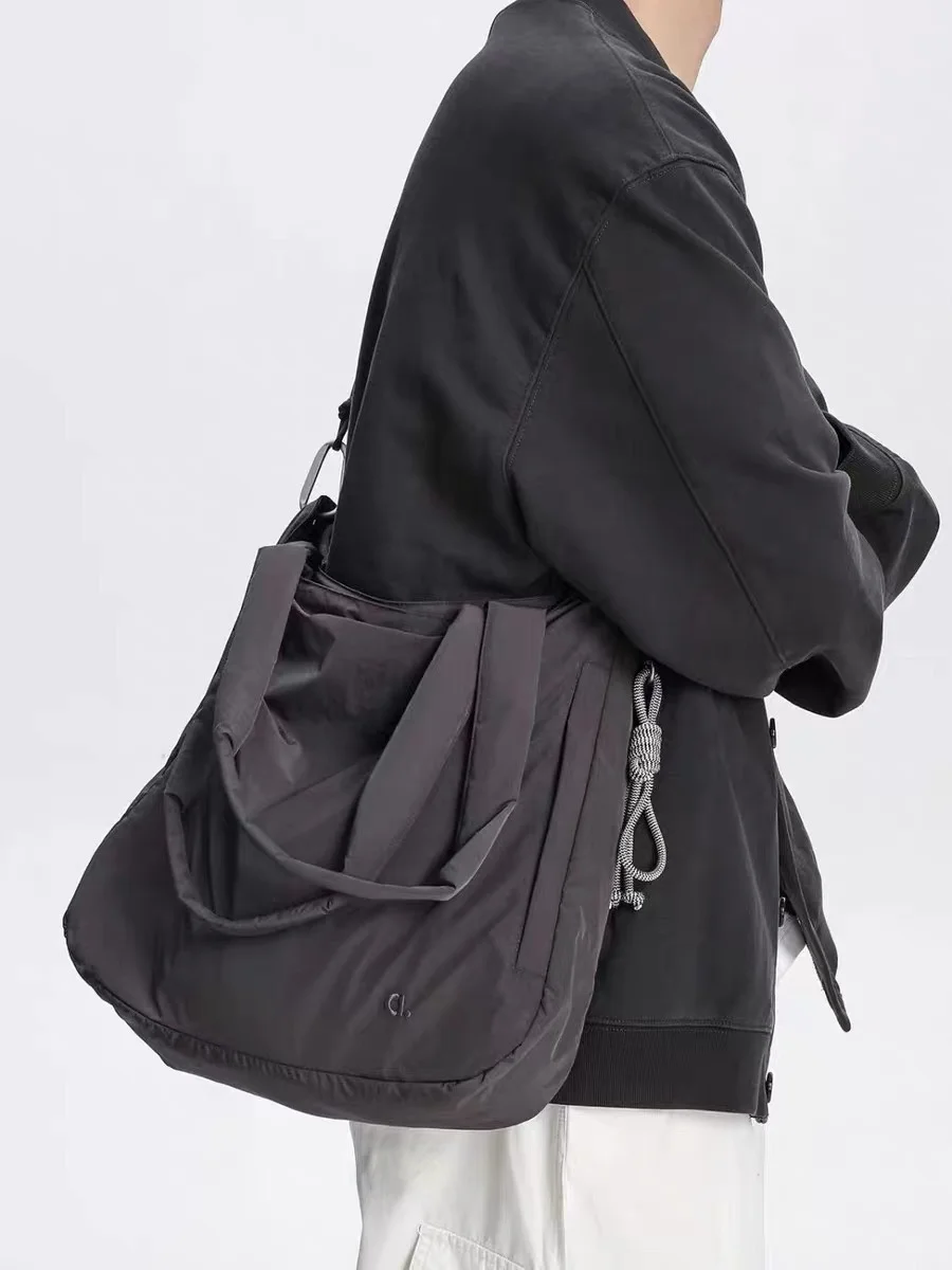 

Оригинальная простая большая съемная сумка через плечо Capaci, повседневная нейлоновая ткань, однотонная сумка-тоут для отдыха для молодежи