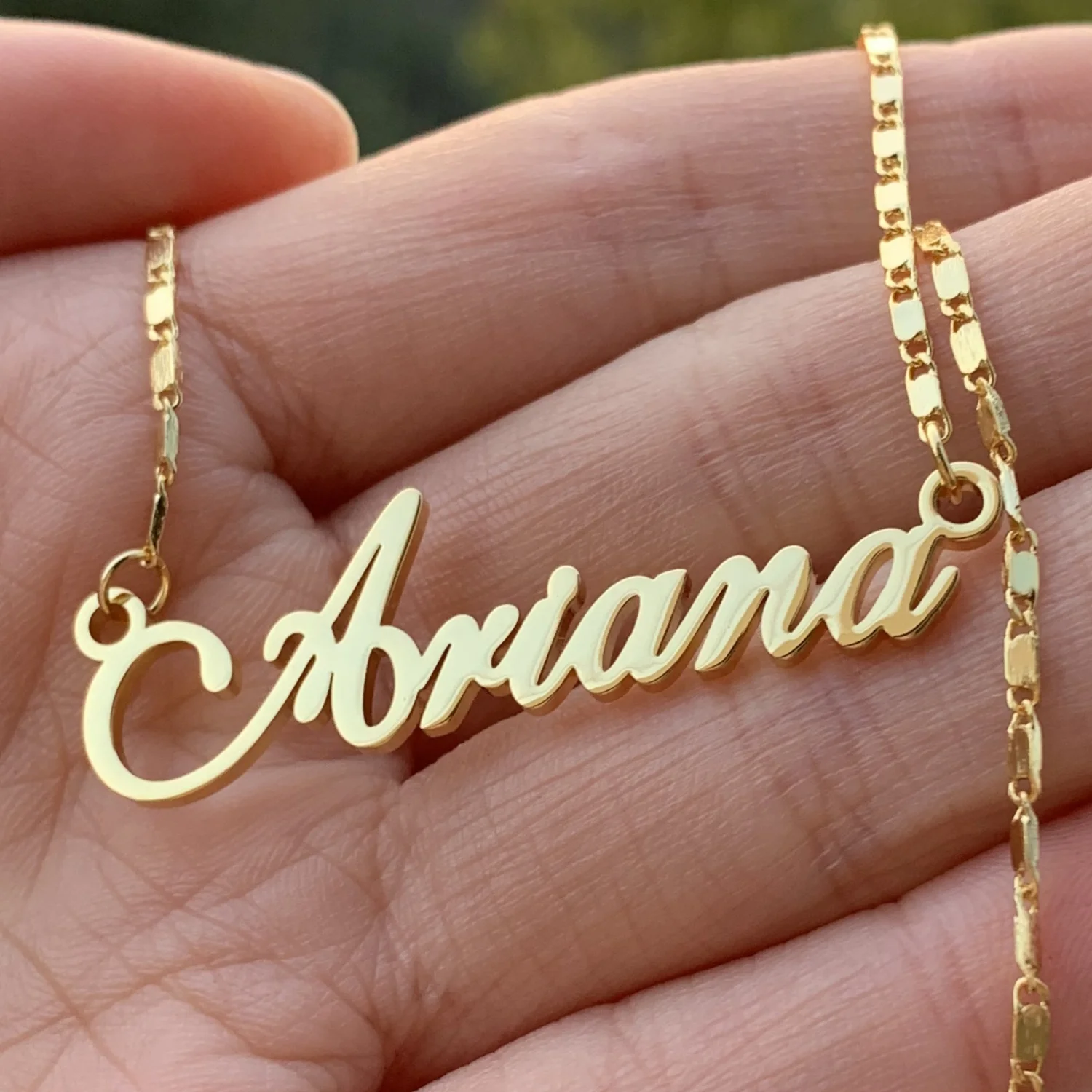 Cadena de azulejos, collar con nombre personalizado, colgante de fuente cursiva, joyería con letras personalizadas, regalo para su/lui, novia, amigo, logotipo llamativo