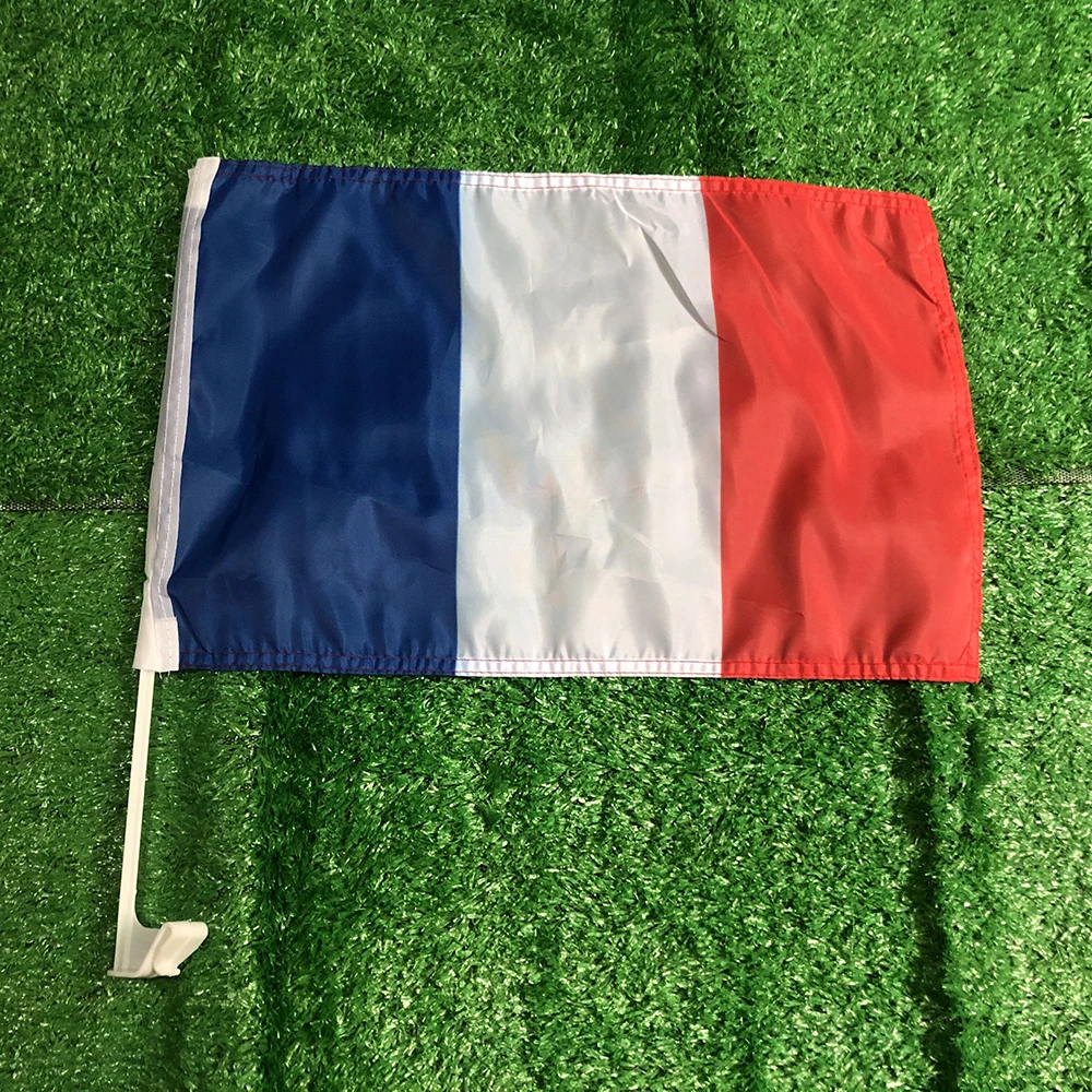 Bandera de Francia para coche – mástil plástico ondeante