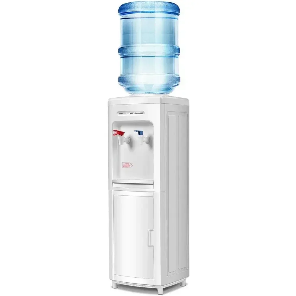 Top-Load Water Cooler with Child Safety Lock, 3-5 Gallon Bottle Compatibility, Energy Star Certified, White