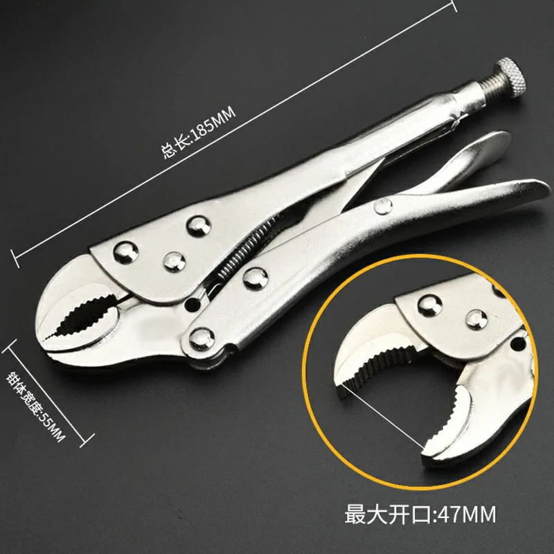

7-дюймовые плоскогубцы C-типа, многофункциональные плоскогубцы, сверхмощные инструменты, фиксированный круговой ключ промышленного класса