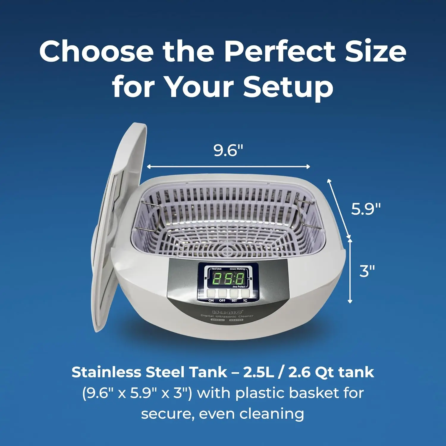 Ultrasonic Cleaner for CPAP Masks and Sleep Apnea Accessories - Deep Cleaning with Heater and Timer