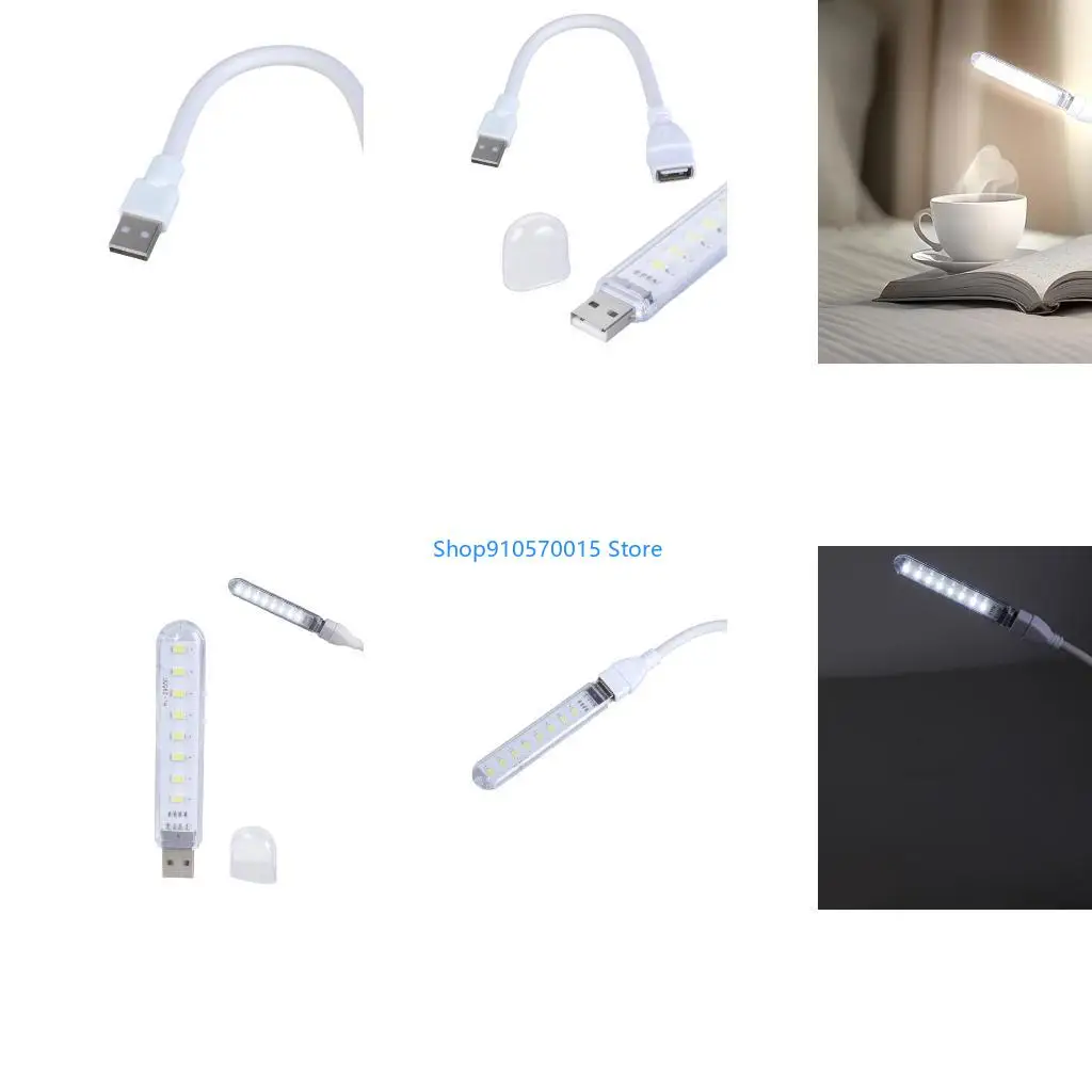 B95C 8 LED USB Light with Flexible Tube for Adjustable in Camping