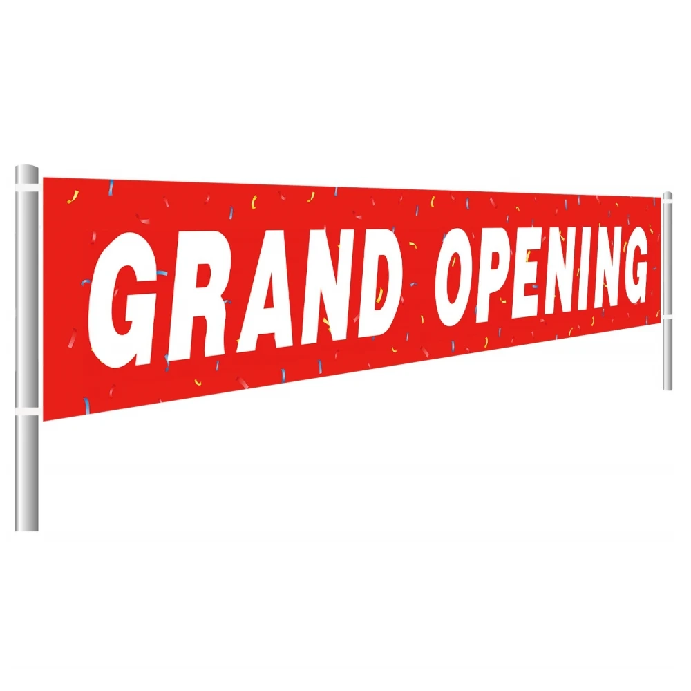 Grand Opening Banner Retail Store Shop Business Sign Business Office Store Front Banners Advertising Opening Backdrop Decoration