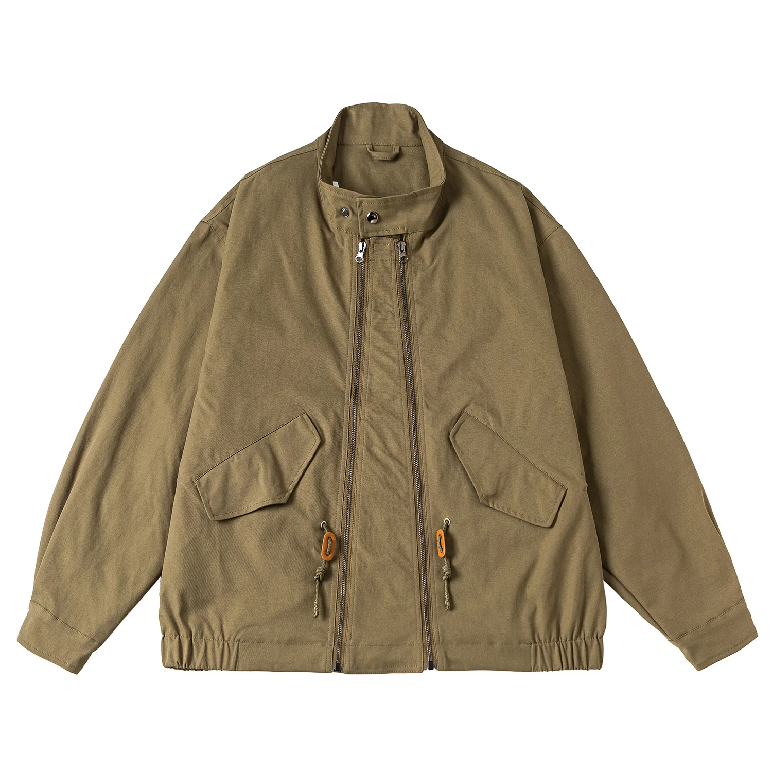 Adjustable Placket Jacket Men Women Outdoor Fashion Loose Casual Waterproof Stand Collar Techwear Cargo Jacket Streetwear Coat