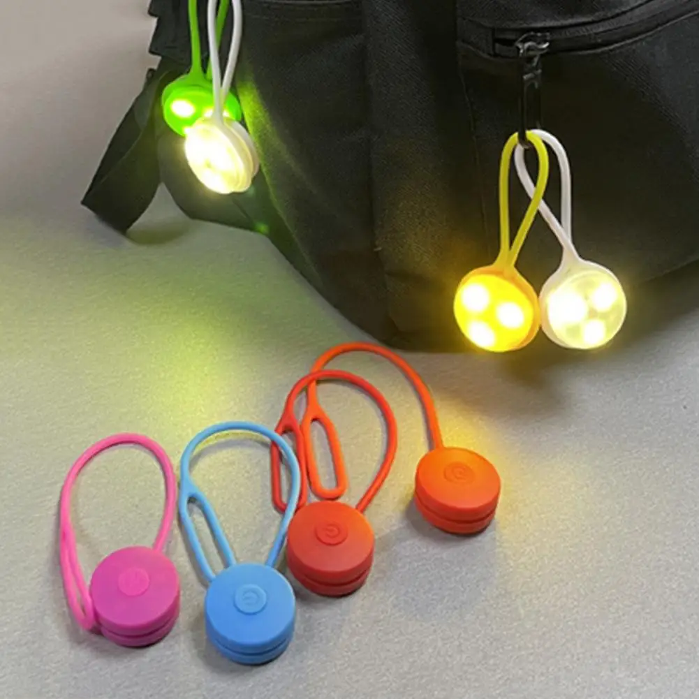 20cm LED Glowing Backpack Light With 3 Flash Modes High Visibility Silicone Rope ABS Housing Adjustable Strap Safety Light