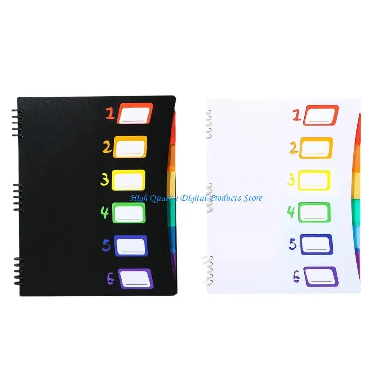 Tasche U2JE 6 cartella espansione della cartella Dimensione della lettera Organizzatore ordinamento espandibile con pagine