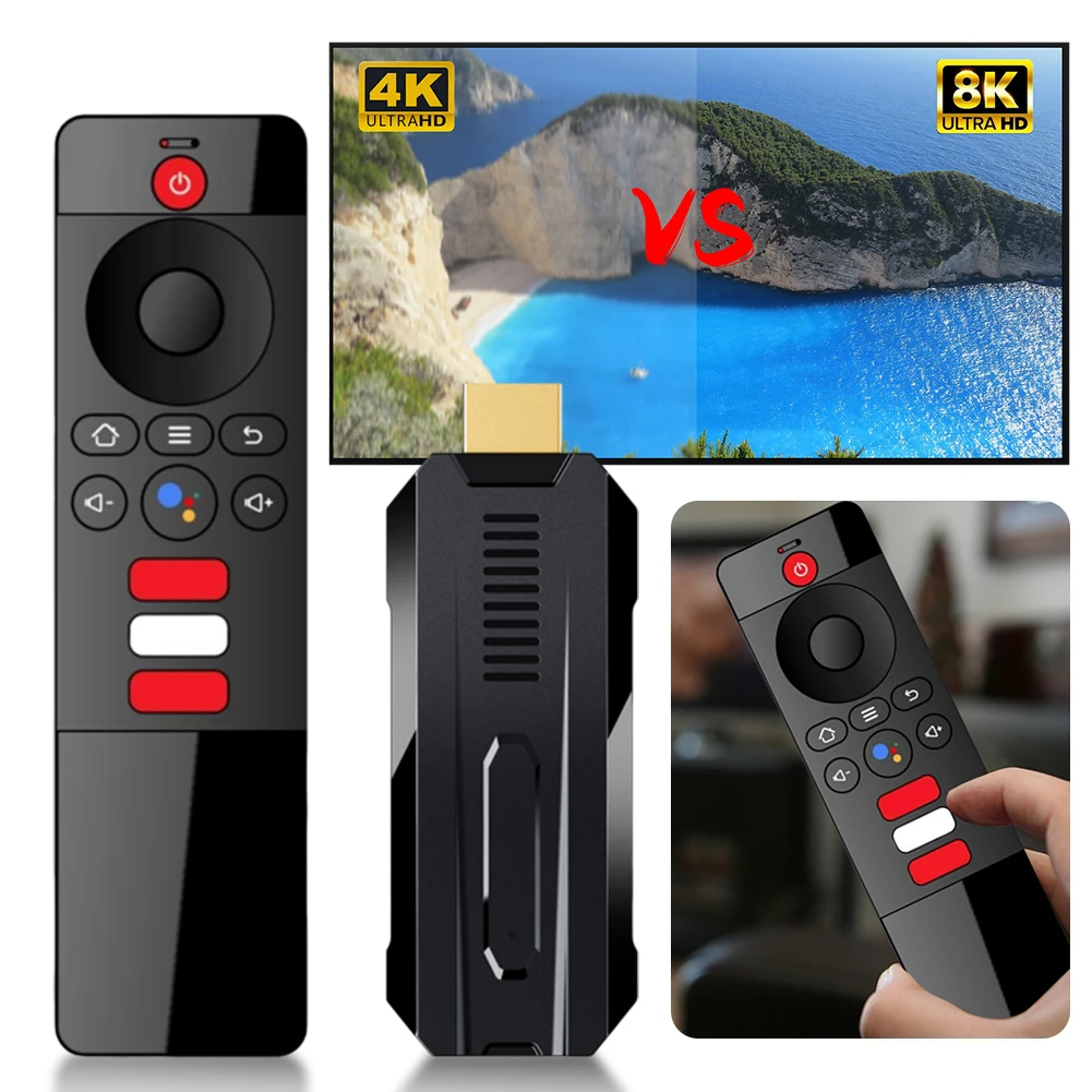 8K Smart TV Stick Android 13.0 Set Top Box 2.4G&5G WIFI6 2G +16G Smart TV Box Bluetooth-Compatible5.0 Voice Remote Control