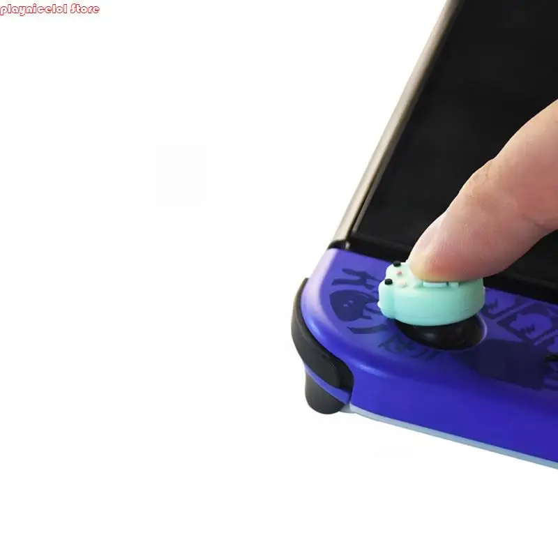 E8BA 4PC 로커 캡 썸 스틱 캡 교체 조이스틱 실리콘 캡 NS 게임 컨트롤러 용 게임 액세서리