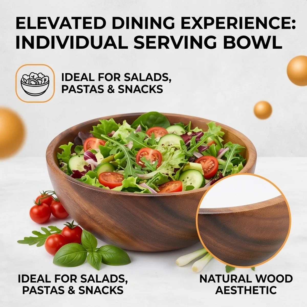 Acacia Wood Multipurpose Serving Bowl 3