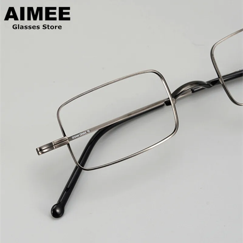 Japanese Pure Titanium Ultralight Glasses Frame Classic Small Square Men Women Prescription Eyeglasses Optic Blue Ray Lens Gafas