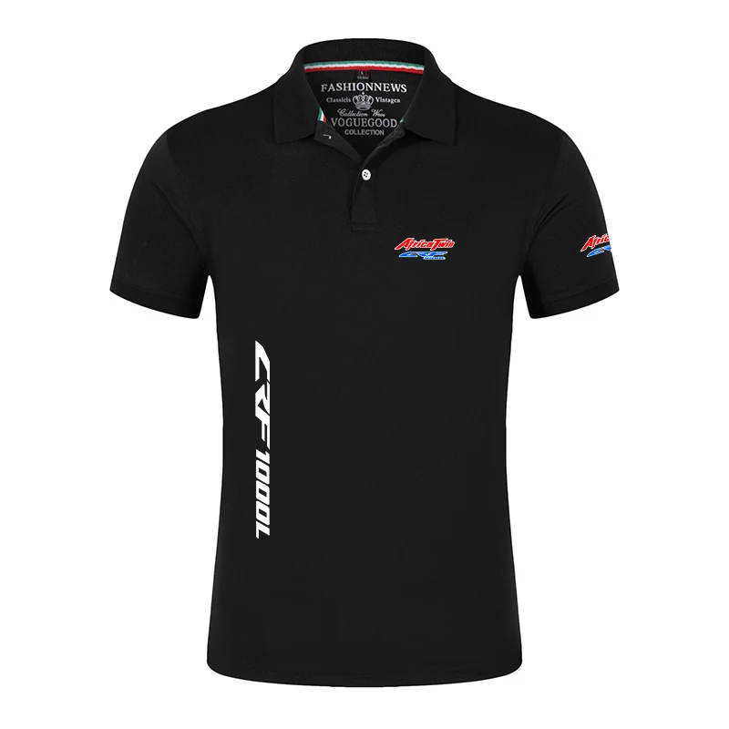 Men Motorcycle Motorbike Africa Twin Crf 1000 L T-shirt Classic Short sleeved Polo Shirt Summer Button Comfortable Casual Tops