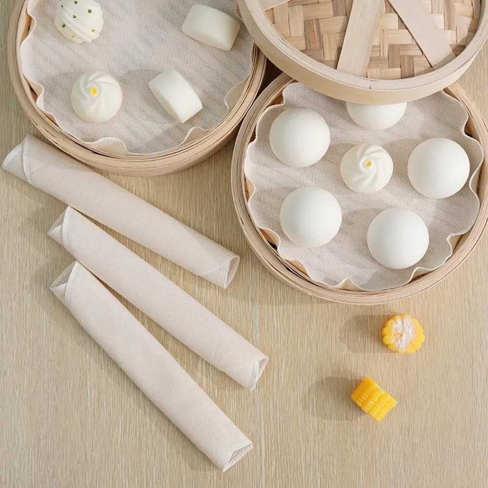 

10pcs New Pure Cotton Steamer Cloth Reusable Non-stick Steamed Mat Household Cotton Gauze Drawer Cloth Kitchen Steamer