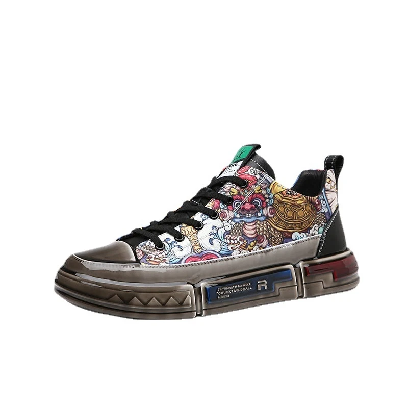

High-Quality Haha Style Men's Casual Shoes New Spring Low-Top Korean Style Fashion Sneakers Versatile Trendy Skate Shoes