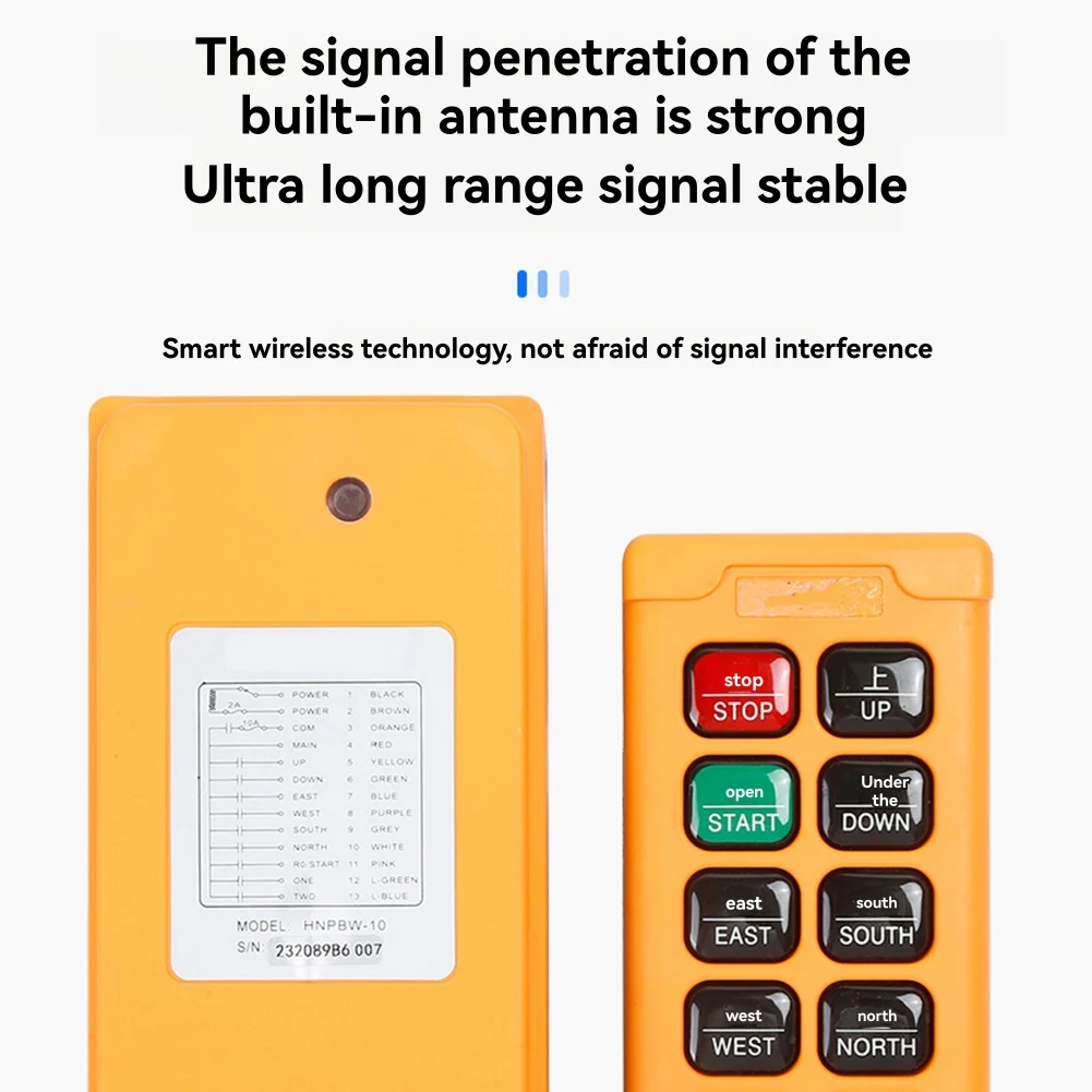 AAA87 Промышленный беспроводной кран, радиосистема дистанционного управления, 1 передатчик, 10 каналов, 1 скорость, подъемник, дистанционный переключатель