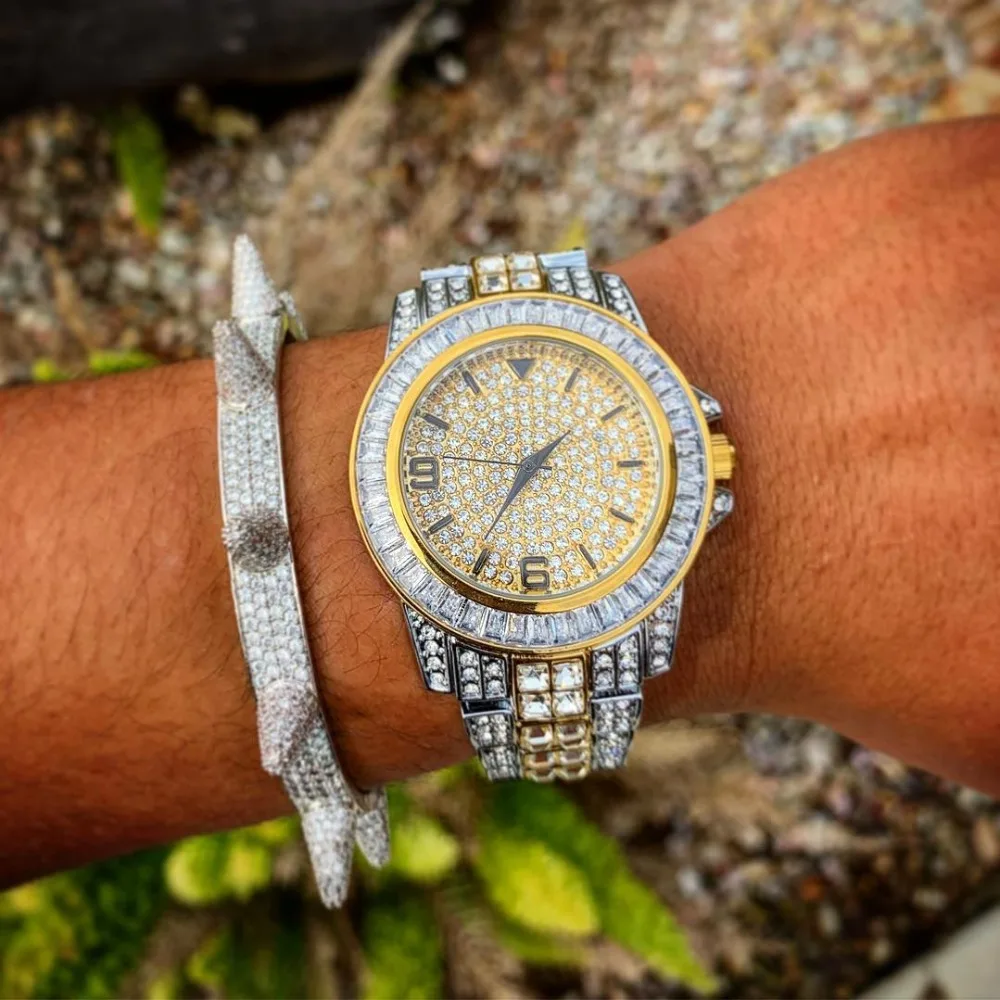 smvp Wrist Watches With Micro pave CZ Stainless Steel Wristband Dropshipping
