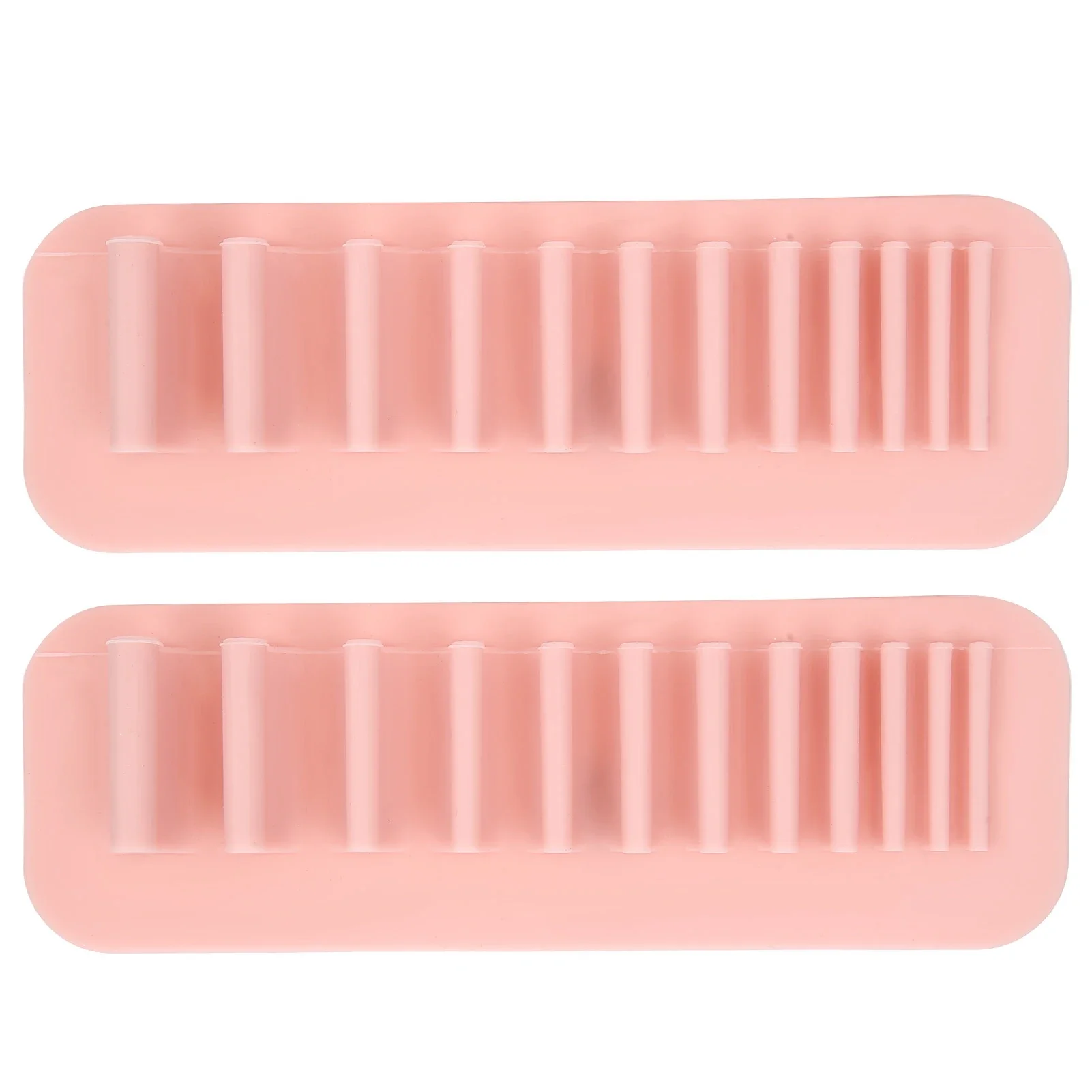 

2pcs Silicone Cosmetic Brush Drying Rack Wall‑Mounted Toothbrush Storage Rack Organizer