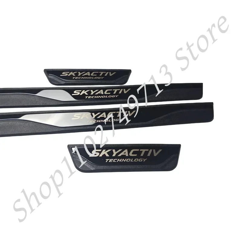 For Mazda 3 6 CX5 CX-5 2014-2020 Door Sill Scuff Plate Welcome Pedal Stainless Steel Car Styling Car Accessories