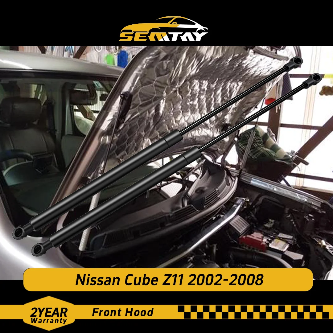 

SEMTAY Hood Lift Struts Compatible with Cube Z11 2002-2008 NIssan Cube Bonnet Gas Shock Dampers