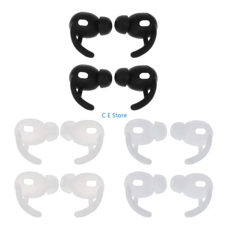 Airpods 용 2 쌍 소프트 실리콘 이어 패드 이어팁 3 실리콘 이어 후크 이어폰 이어폰 액세서리 이어 팁 후크