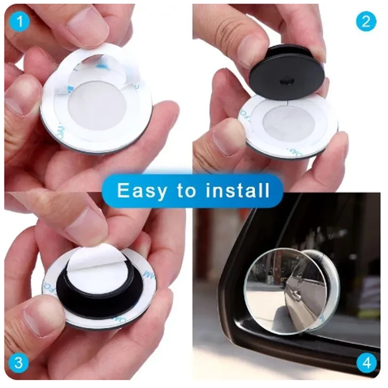 2 قطعة سيارة الرؤية الخلفية 360 درجة قابل للتعديل زاوية واسعة مرآة دائرية صغيرة لتويوتا غازو سباق كورولا كراون يارس شرور أوريس