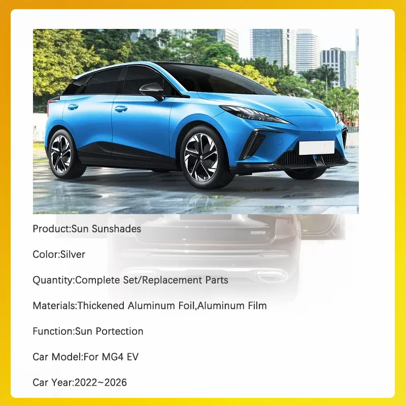 Car Window Sunshade Pad For MG4 EV MG Mulan EH32 2022 2023 2024 2025 2026 Anti-UV Sun Coverage Cover Windshield Auto Accessories