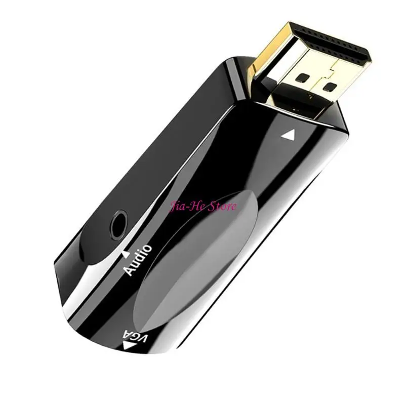

HDMIS в VGA Adapter 1080p HDMIS Мужчина -женский в VGA Converter с 3,5 -миллиметровым аудионным портом для мониторов ноутбуки
