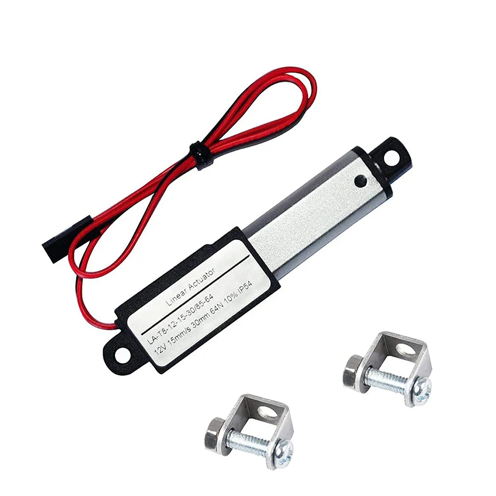 Electric Mini Linear Actuator - 1.2inch Stroke 64N/14.4Lb Speed 0.6Inch/S Mini Waterproof Motion Actuator Small 12V DC