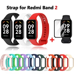 Cinturino in Silicone per XiaoMi Redmi smart band2 cinturino per cinturino Redmi Band 2 cinturino di ricambio per cinturino + pellicola protettiva