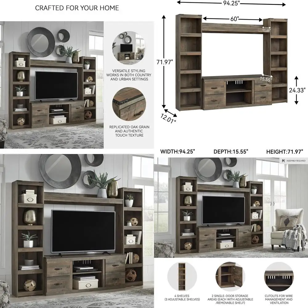 4-Piece Light Brown…