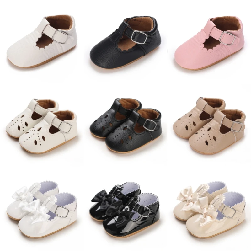 Comfortable Infant First Walkers Casual Crib Shoes Soft Rubber Sole Daily Wear For Newborn Boys Girls 0-18M