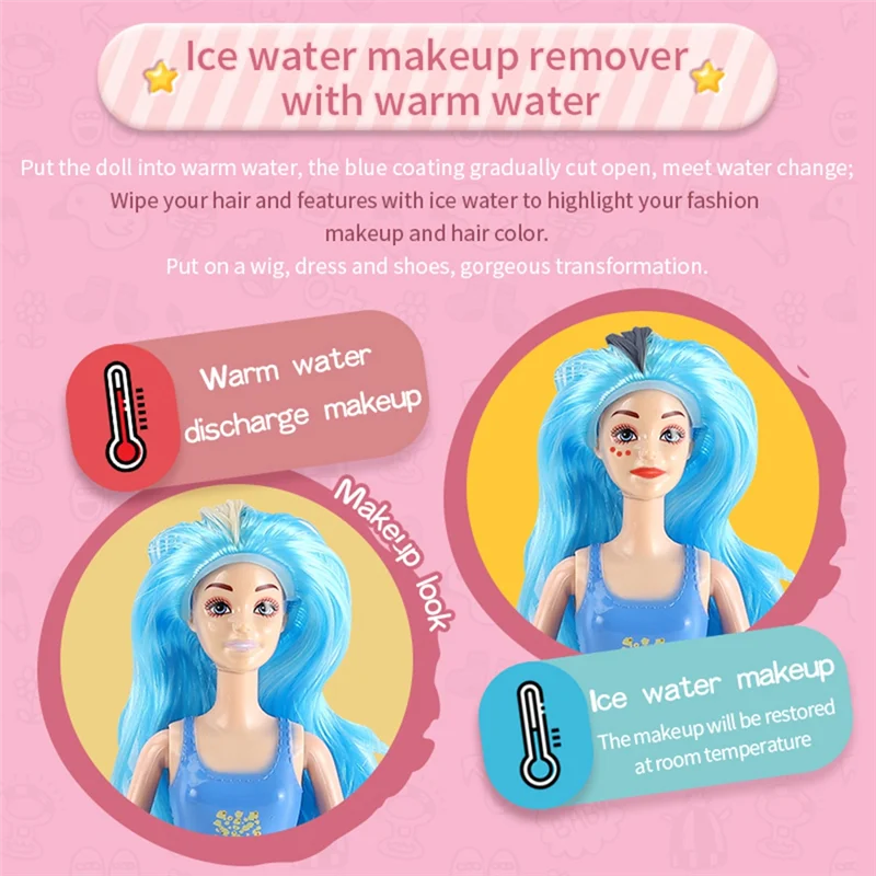 

CYGJ-сюрприз, замачиваемая слепая коробка, меняющая цвет, сменная одежда принцессы, игровой домик