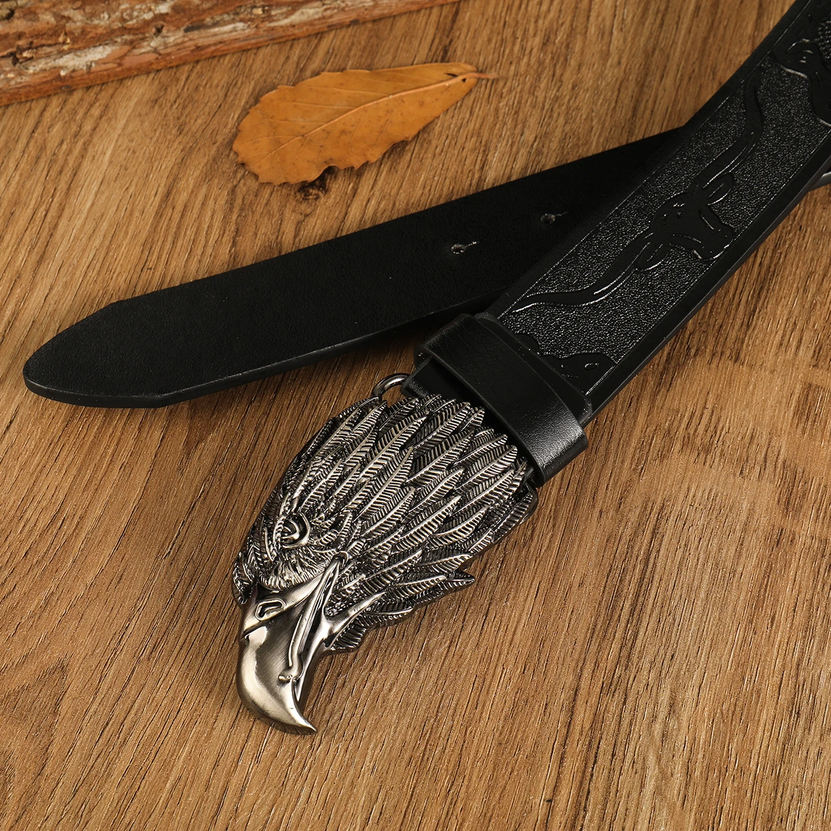 Black Head Big bull head 3.7cm wide men's and women's Western bull head denim style bull scalprendy belt smooth buckle