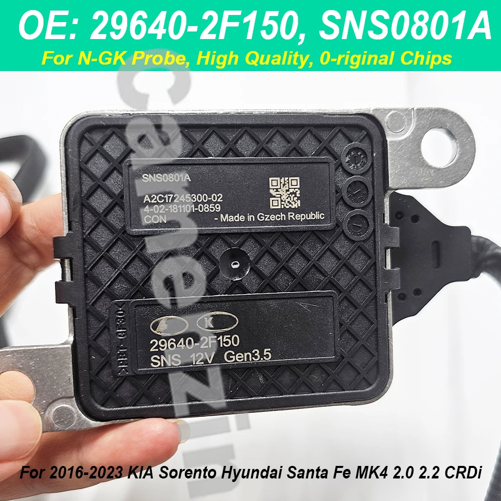

Nitrogen Oxide Senor NOx Sensor 29640-2F150 296402F150 SNS0801A For KIA Sorento For Hyundai Santa Fe MK4 2.0 2.2 CRDi 2016-2023