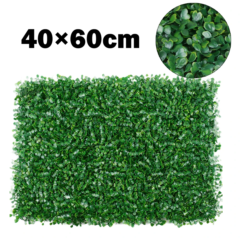 40x60cm Artificial Plant Walls Foliage Hedge Grass Mat Greenery Panels Fence Home Decor Fake Plants Garden Simulated Lawn Tools