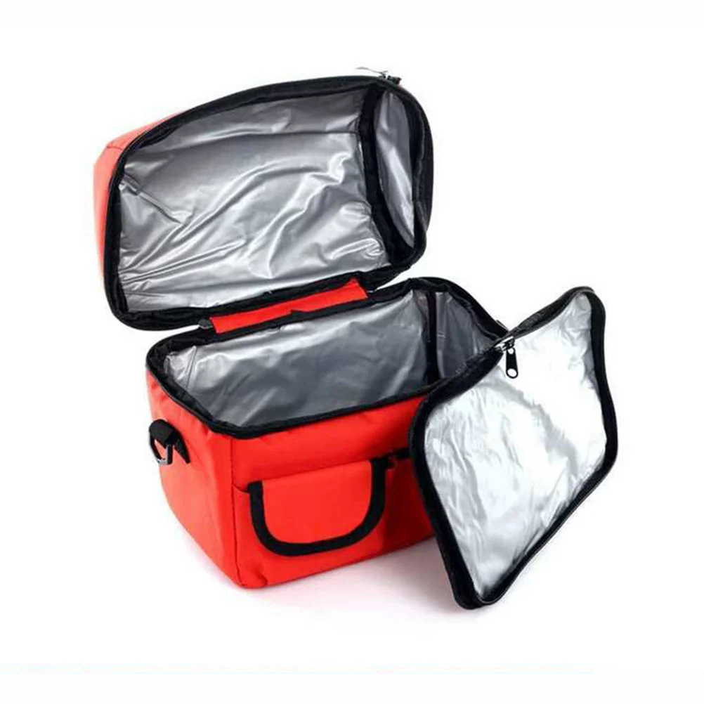 

Insulated Cooler Bag Oxford Cloth Portable Lunch Tote Picnic Bento Fresh Keeping Bag For Camping Hiking Beach Bbq