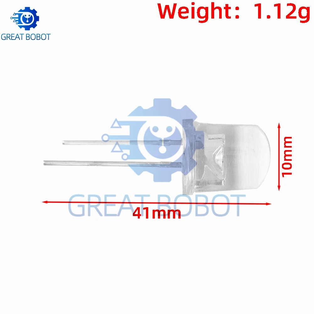 5PCS 10mm Ultra Bright Round LED Assorted 5 Colors 150mA 0.75W LED Diodes