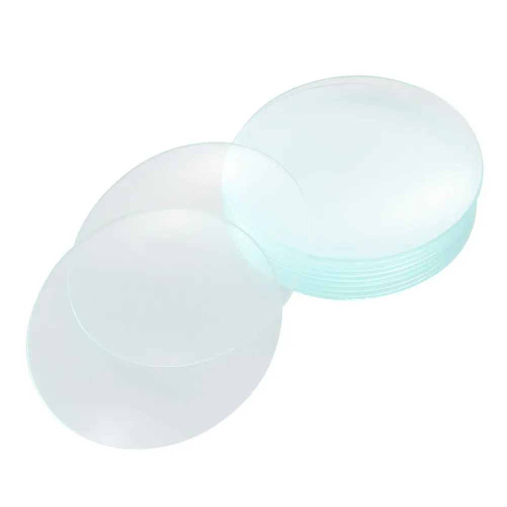 10Pcs Watch Glass Laboratory Beaker Cover Chemistry Glassware Polished Edges Laboratory Cover Teaching Experiment