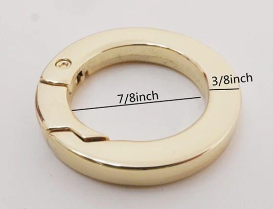 4pcs Spring Ring Clasp ,Flated Spring Ring , Split Key Ring Spring Hook  Inner 7/8inch SR-007