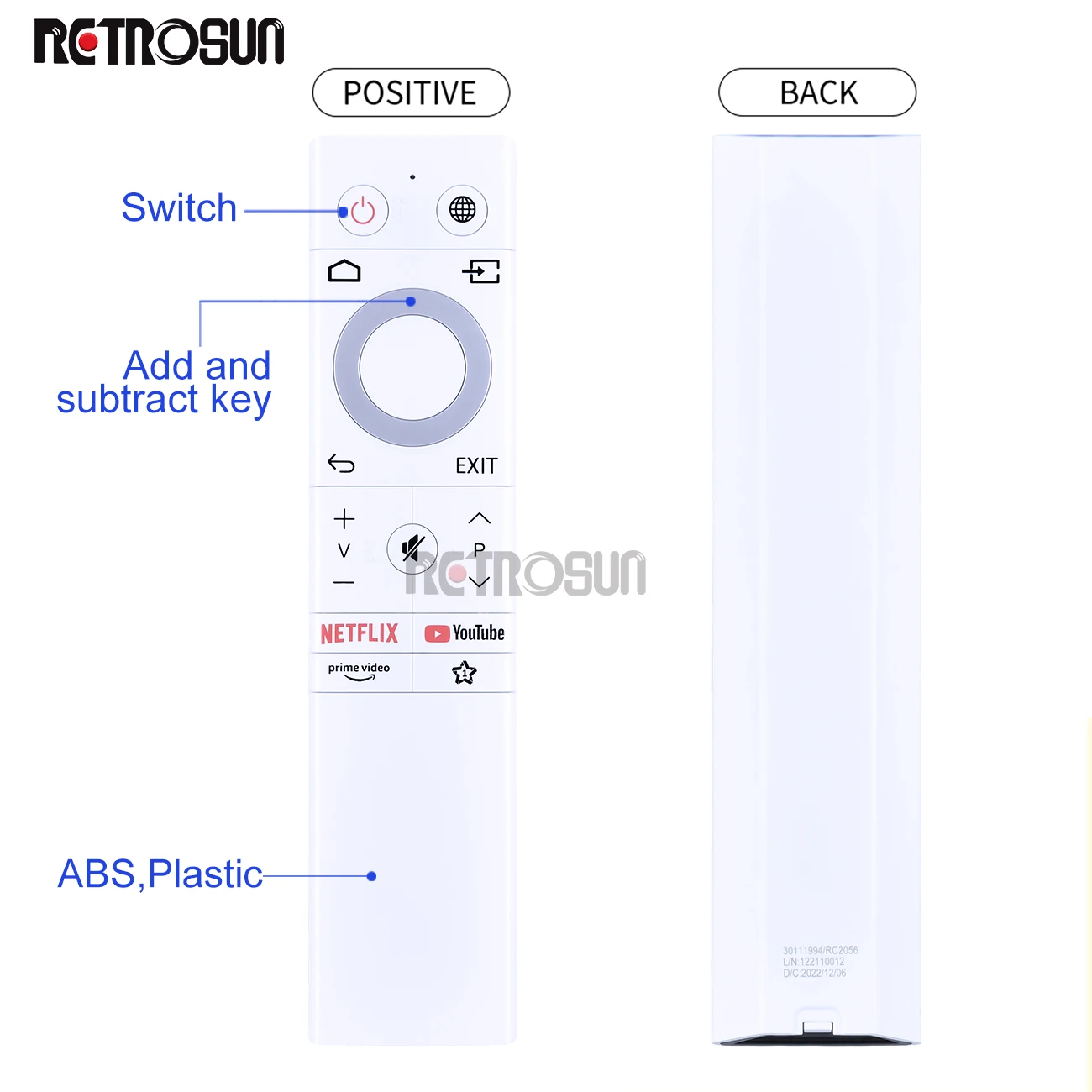 جهاز تحكم عن بعد جديد لـ Vestel 24HA9520G 30111994 تلفزيون RC2056 Ekran HD Ready Smart Stream Android