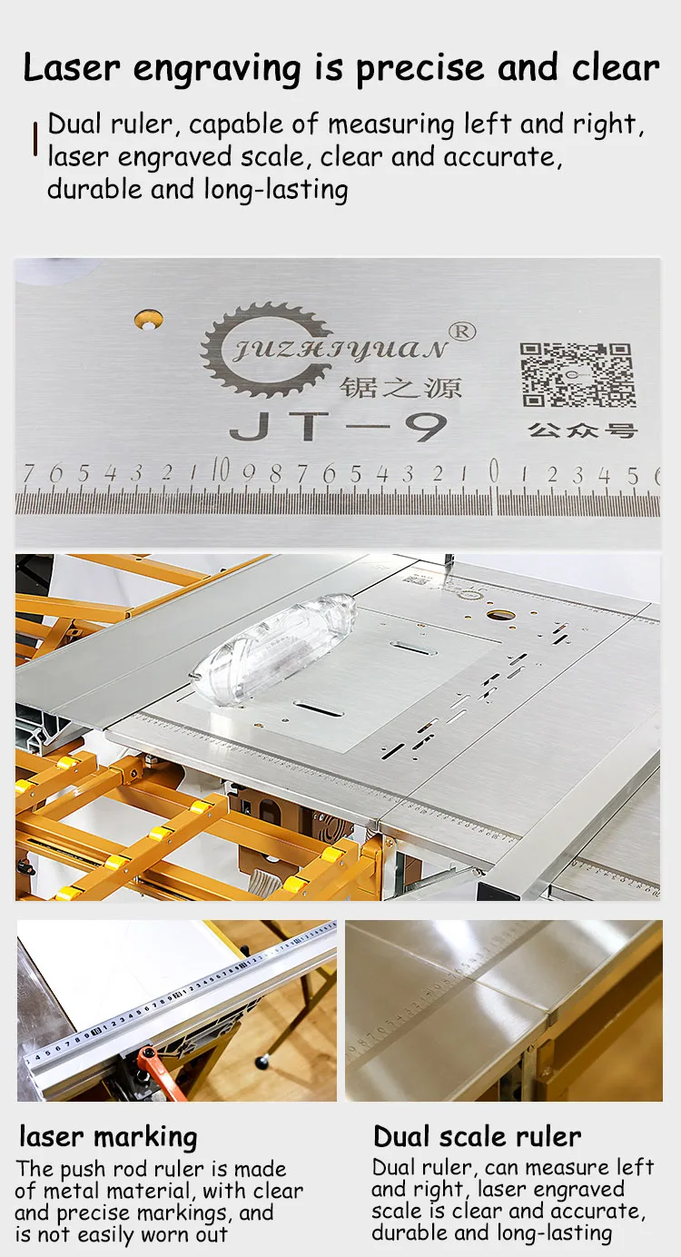 JT9 Folding Sliding Table Saw Woodworking Machine Precision Panel Saw Easy Operation view 3