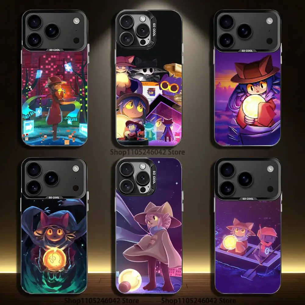 

O-Oneshot Niko For iPhone 17,16,15,14,13,12,11,Mini,Pro,E,SE4,XS,MAX Black Candy Matte Cover