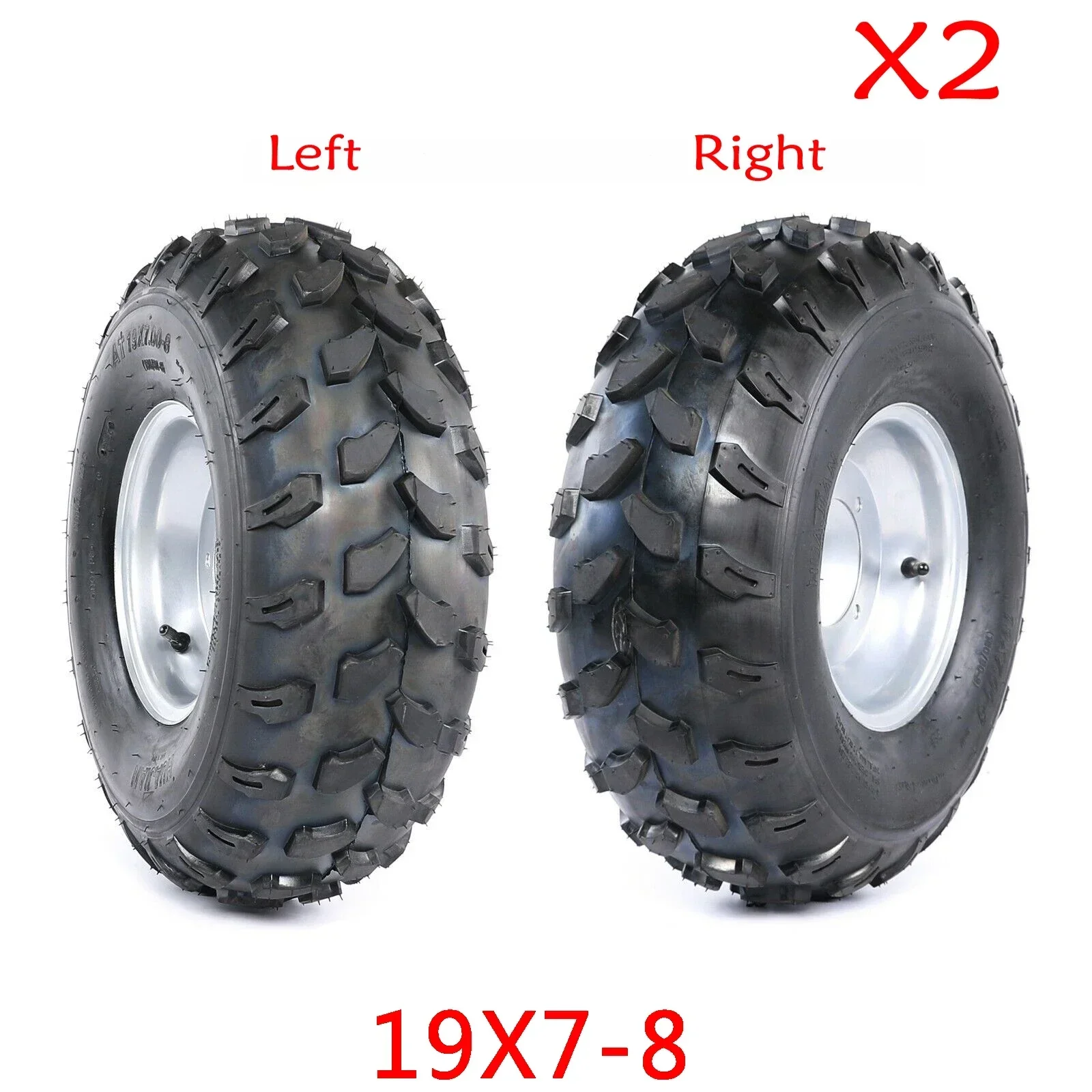 

Передняя 8-дюймовая шина 19x7-8 с ободом колеса для ATV багги Quad газонокосилка садовый трактор 125cc150cc 200cc 250cc запасные части