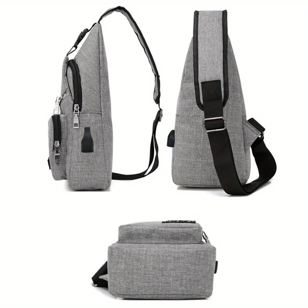

1Pc New Shoulder Bag, Casual Chest Bag, Business Multi Functional Men Backpack, Cycling Sports Rucksack for Travel Backpack