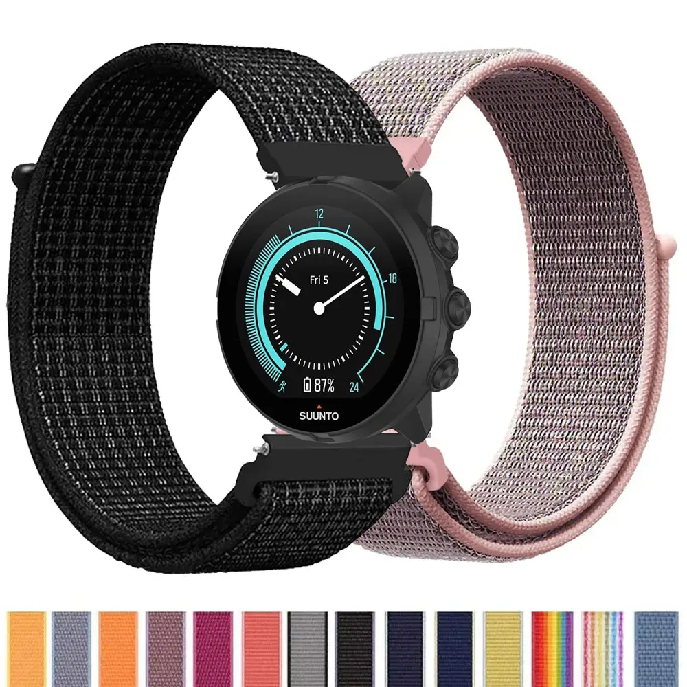 20mm 22mm Nylon Watch Strap For SUUNTO RACE Run/S Braided Bracelet For SUUNTO VERTICAL/Ocean/5 9 PEAK/3 Fitness Sport Wristband