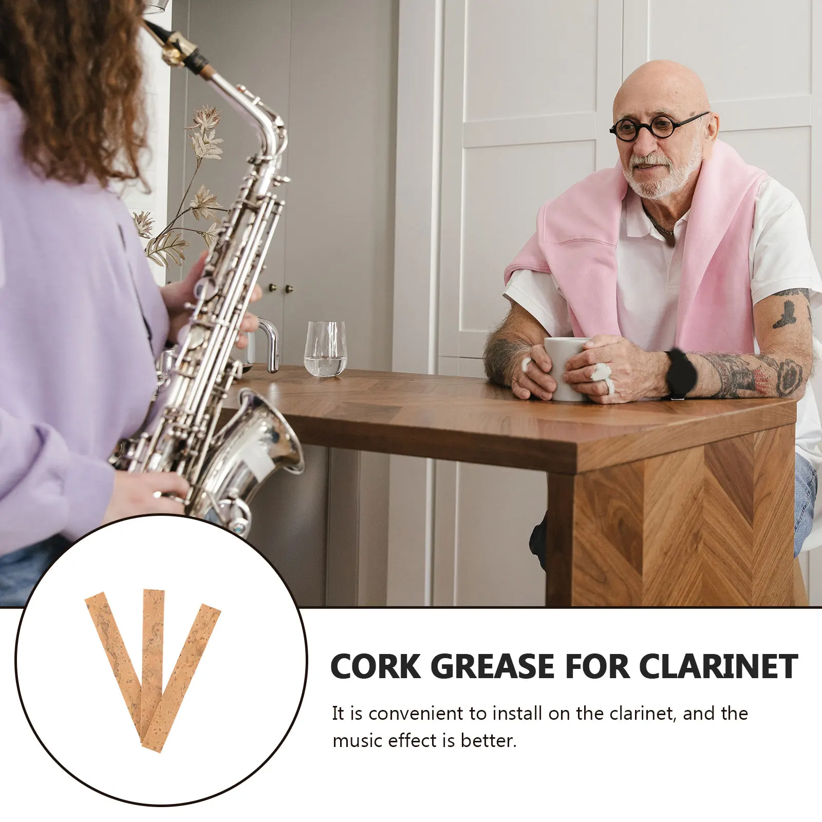 

3 Pcs Clarinet Wood Chips Accessories Sound Hole Pads Musical Instrument Repair Supply Non Slip Surface