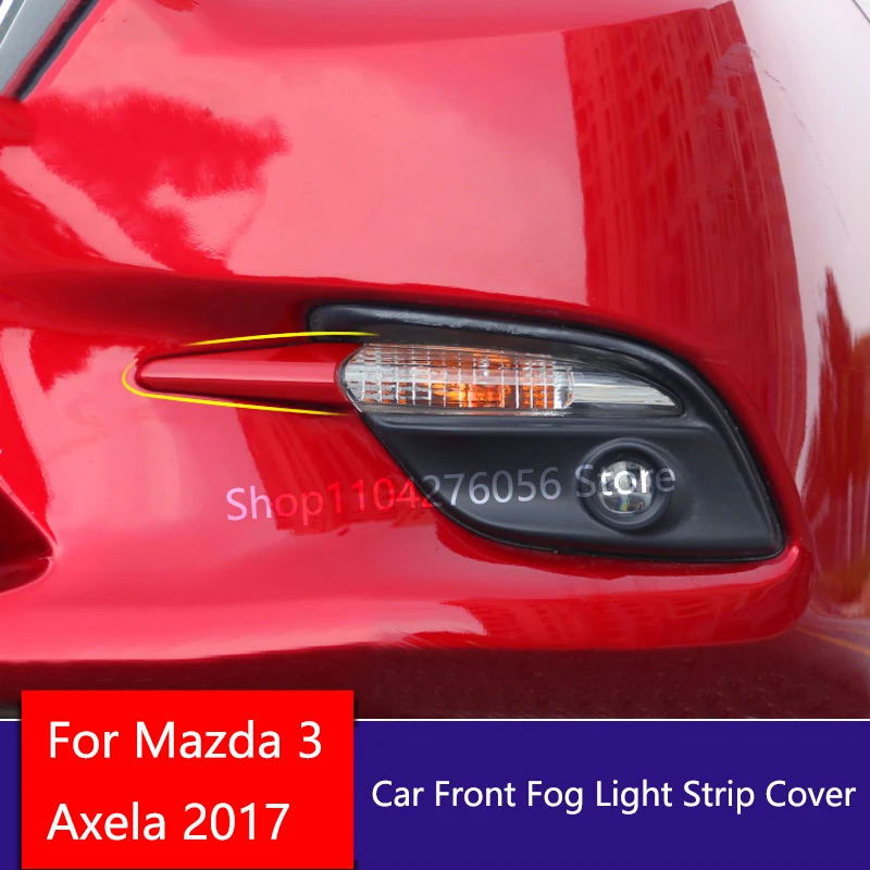 

For Mazda 3 Axela BP 2017 Car Front Fog Light Decoration Strip Foglight Cover Trim Car Accessories